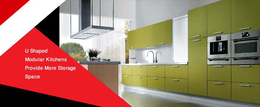 U Shaped Modular Kitchens Provide More Storage Space